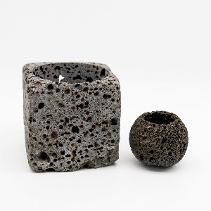 미미네아쿠아 현무암 화산석 돌화분 사각형